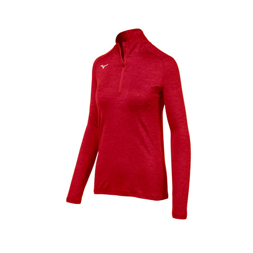 Mizuno Women's Alpha ½ Zip Pullover Red (530036-OAM)